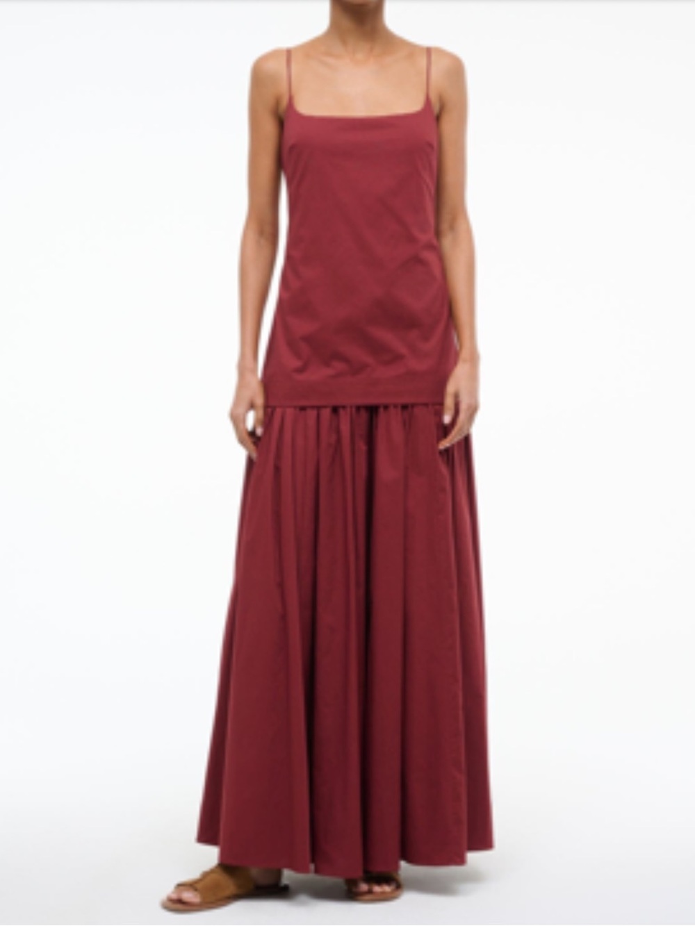 STAUD Ari Dress - Sangria -XS
